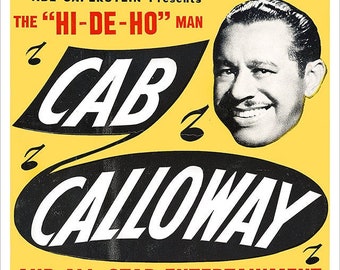 Cab Calloway 1961 - Swing Band Jazz - Concert Poster print - redPlanetGraphics