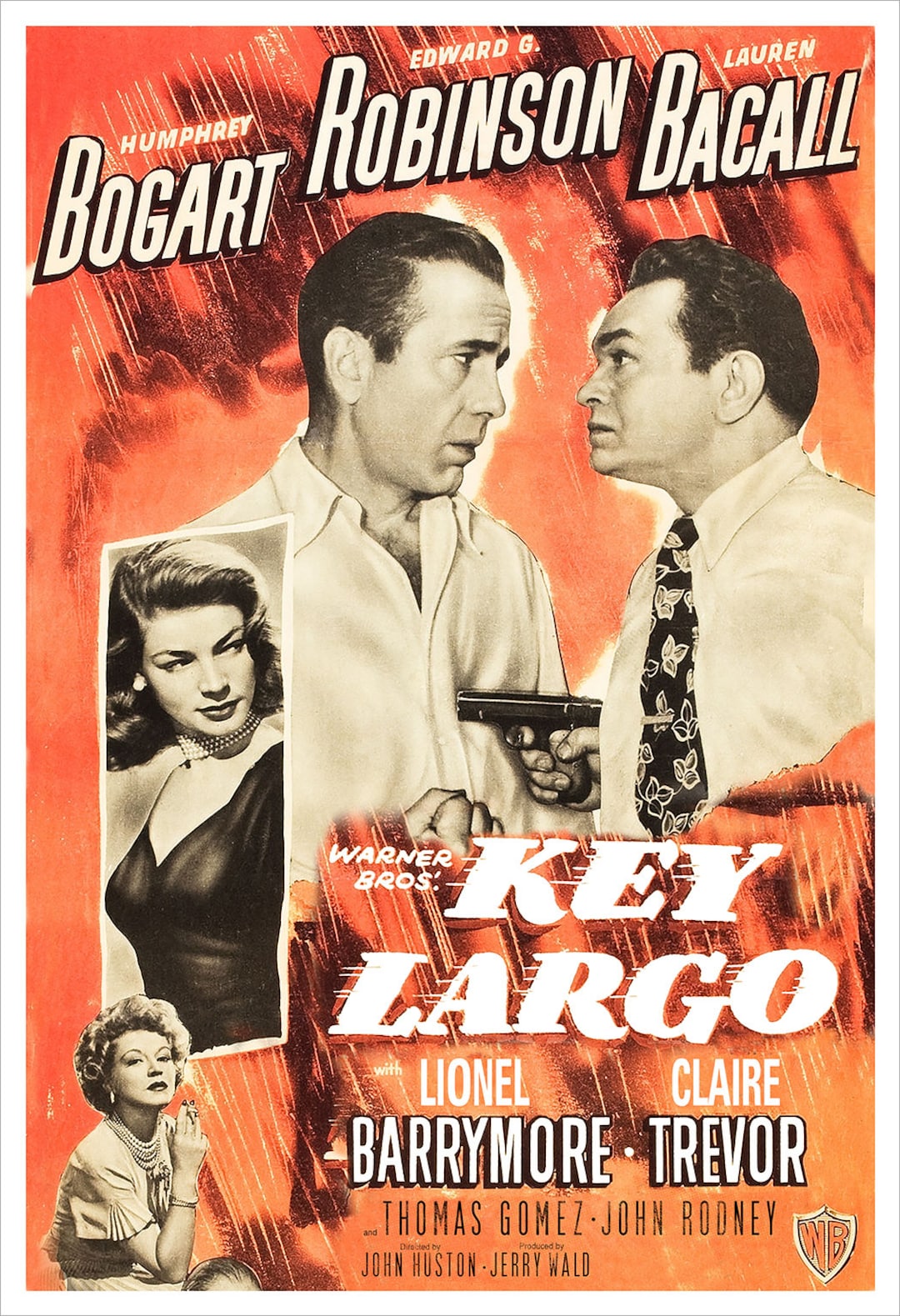 Humphrey Bogart Key Largo Movie Poster Print Etsy