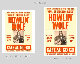 Howlin' Wolf - Concert Poster Print - Redplanetgraphics - Etsy