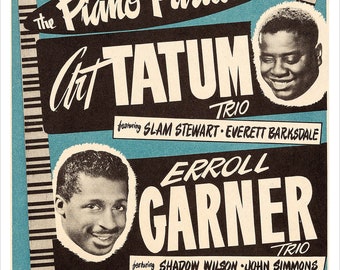 Art Tatum and Erroll Garner - Modern Jazz - Concert Poster print - redPlanetGraphics