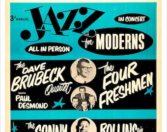 Dave Brubeck et Sonny Rollins - Impression de l’affiche du concert - redPlanetGraphics