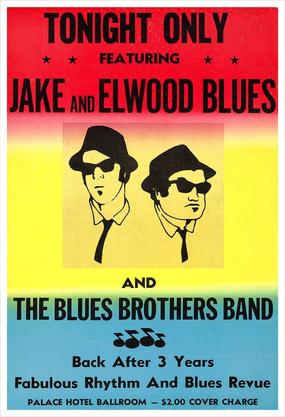 The Blues Brothers Band - Concert Poster Print - Redplanetgraphics