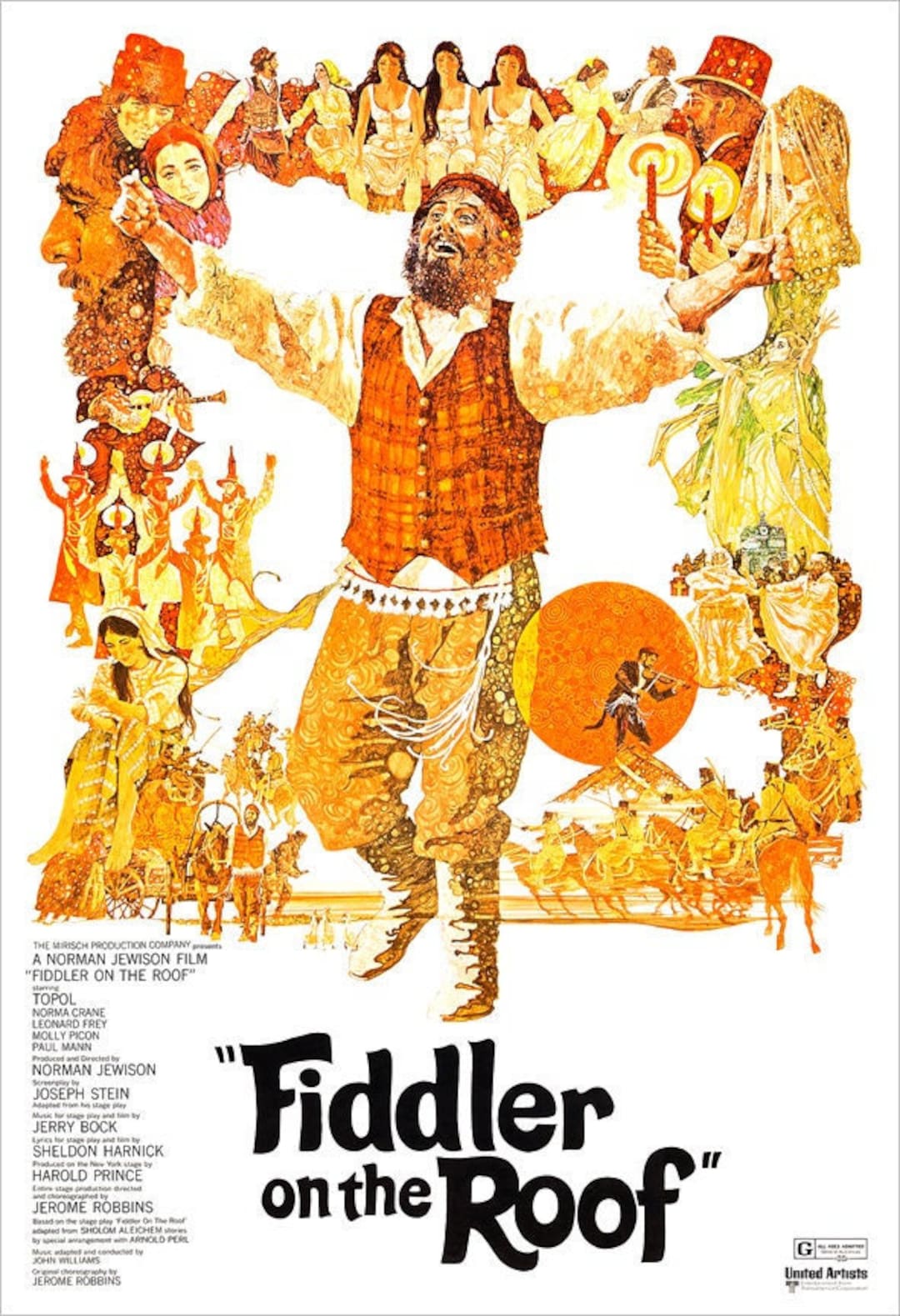 Fiddler on the Roof Movie Poster Print Redplanetgraphics - Etsy