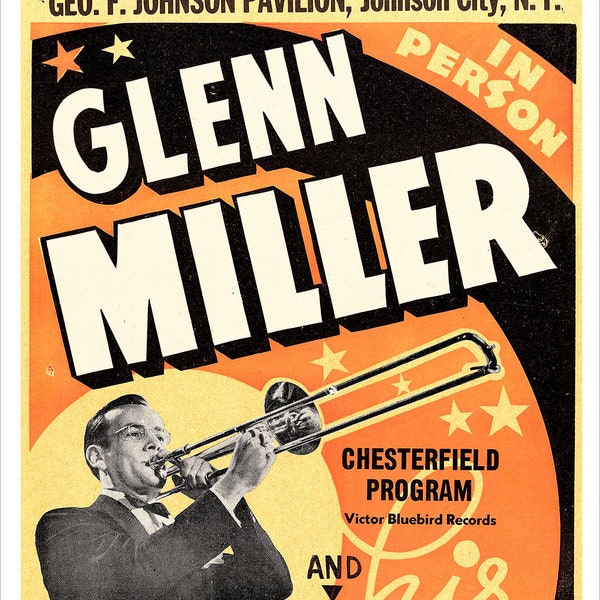 Glenn Miller - Big Band Jazz - Concert Poster print - redPlanetGraphics