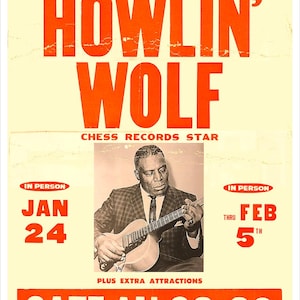 Howlin&#39; Wolf  - Concert Poster print - redPlanetGraphics