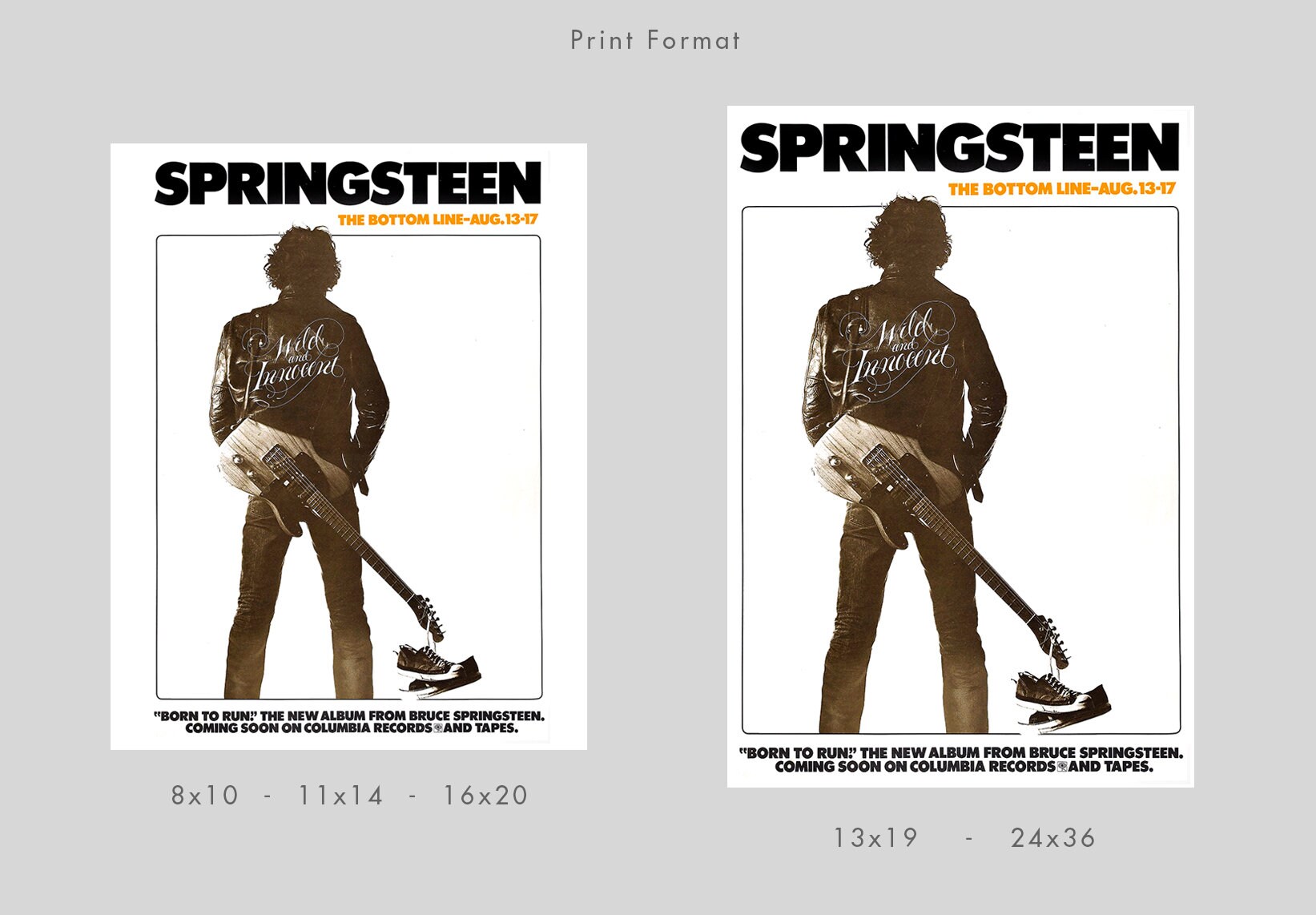 Bruce Springsteen at the Bottom Line - 1975 - Concert Poster Print ...