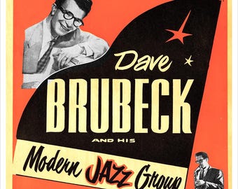 Dave Brubeck and Paul Desmond - Concert Poster print - redPlanetGraphics