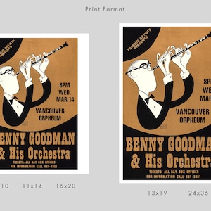 Benny Goodman Big Band Jazz Concert Poster print redPlanetGraphics image 2