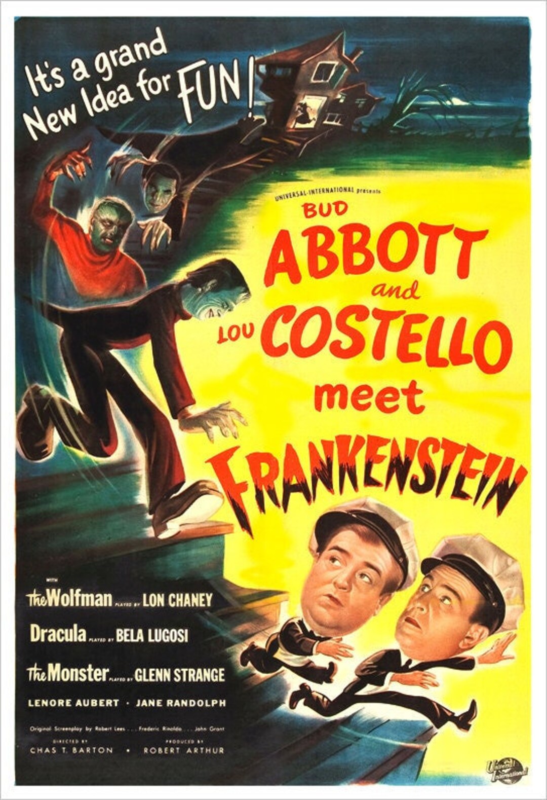 Abbott and Costello Meet Frankenstein Movie Poster Print