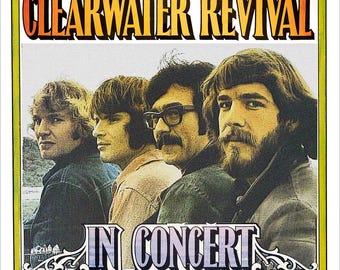 Creedence Clearwater 1971 - Affiche de concert imprimée - redPlanetGraphics