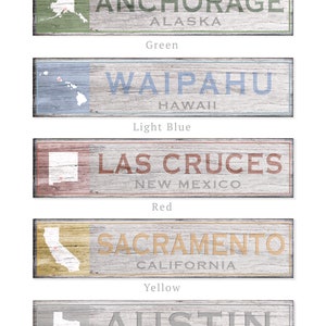 Idaho Home Decor Rustic State Sign Customizable Personalized With Your