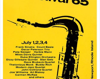 1965 Newport Jazz Festival - Newport, Rhode Island - Affiche de concert imprimée - redPlanetGraphics