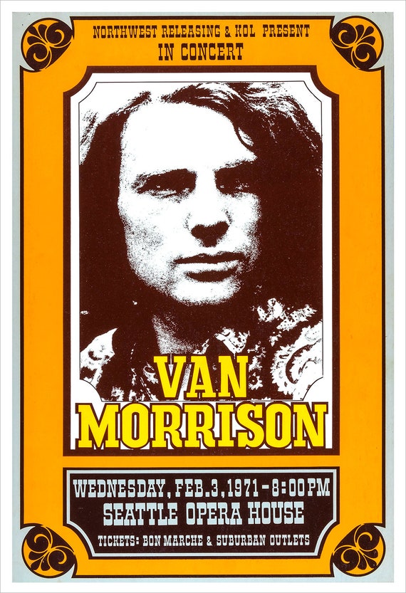 Van Morrison at the Seattle Opera House 1971 Concert Etsy