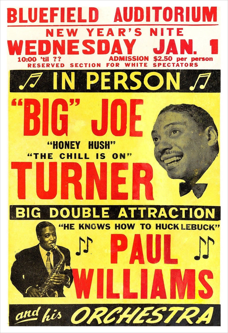 Big Joe Turner Concert Poster Print Etsy