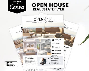 Open House Flyer Template | Real Estate Open House Flyer, Real Estate Flyer Template, Realtor Flyer, Real Estate Marketing, Open house
