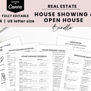 Real estate Open House | Home showing checklist, Open house sign in, home buyer feedback form, open house template, buyer seller checklist