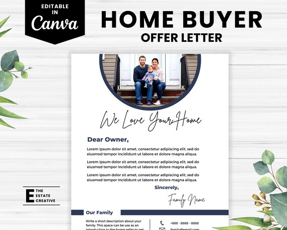 Home Offer Letter Template Home Buyer Letter Canva Buyer Etsy Home Offer Letter Template Home Buyer Letter Canva Buyer Etsy