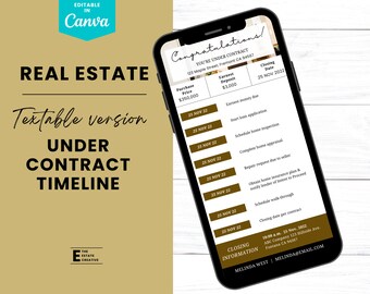 Under Contract Timeline | Real estate closing checklist, realtor under contract flyer, real estate closing guide, real estate buyer guide