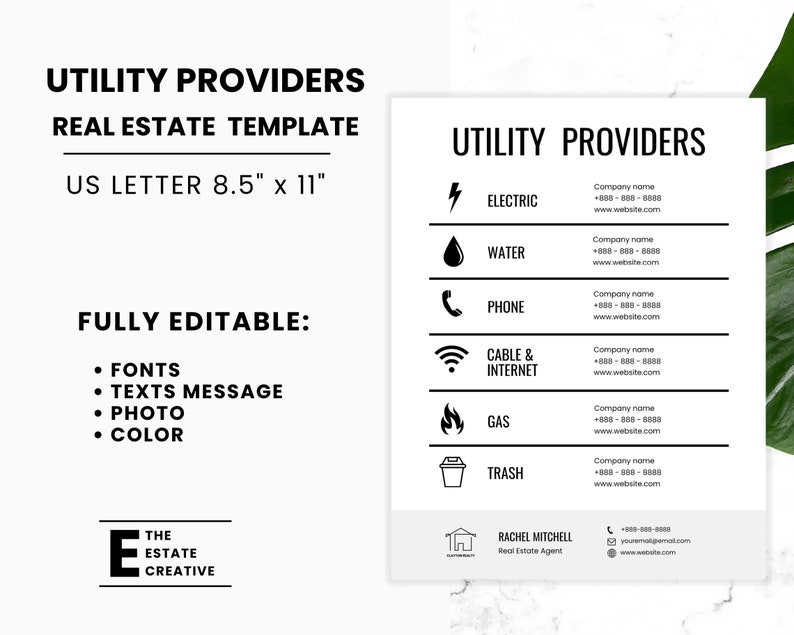 Real Estate Templates Utility Utility Providers Template, Real Estate