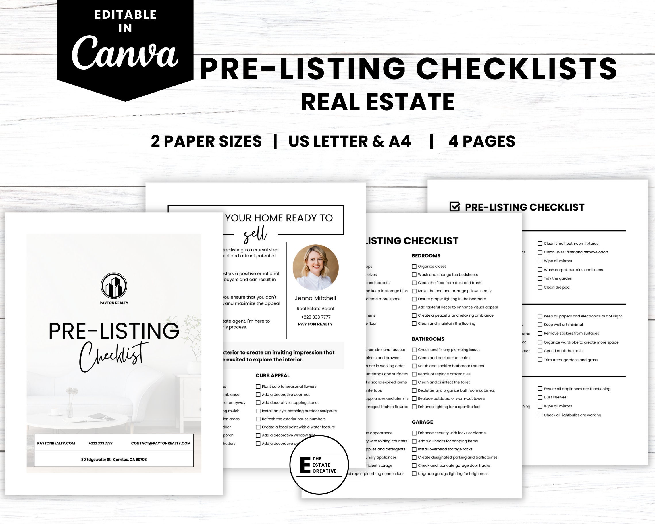 Pre-listing Checklist Real Estate Guide, Sellers Guide, Digital