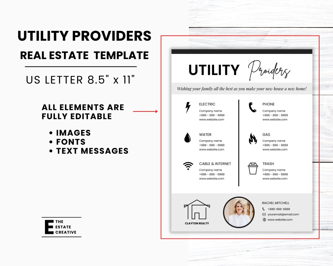 Real Estate Templates Utility Utility Provider Template, Real Estate