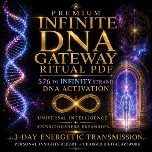 PDF del Rituale Premium del Portale del DNA Infinito / Attivazione del filamento da 576 all'infinito / Trasmissione energetica di 3 giorni