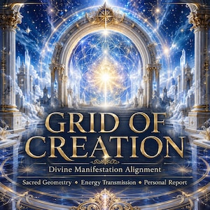 Grid of Creation Energy Transmission, Sacred Geometry, Charged Artwork, Trigger Words & Personal Report