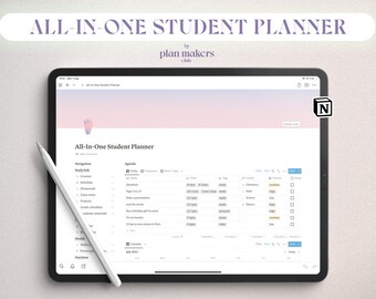 student planner notion template Student Planner Notion Template, College Planner, University Planner, Academic Planner, School Planner for Notion, Assignment Tracker