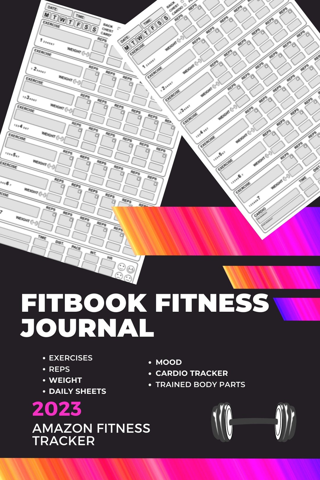 Fitbook Fitness Journal 2023 Etsy