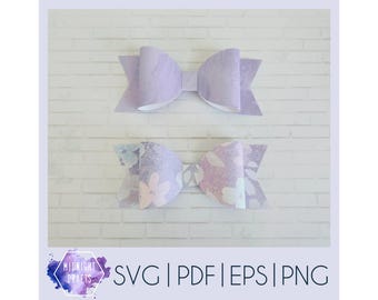 3D Bow Tie SVG, Classic Hair Bow Ribbon File, Resizable Cake Topper Template, Christmas Gift Topper, Birth Announcement Embellishment