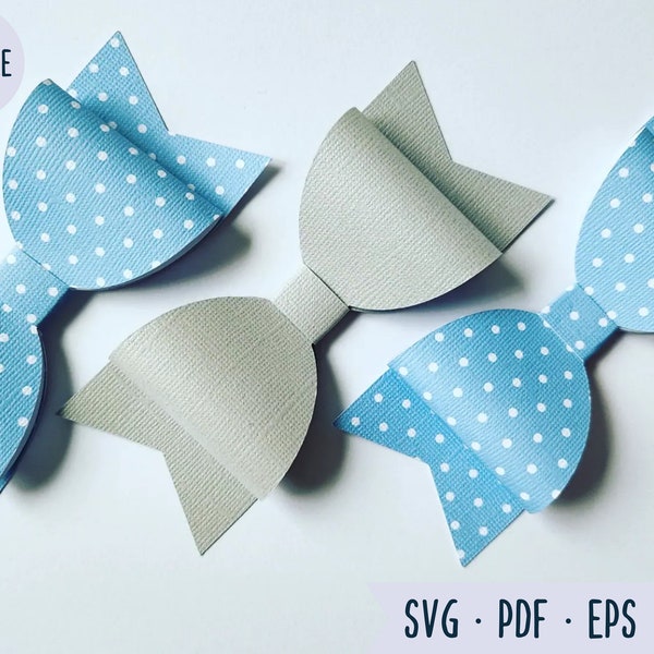 3D Paper Bow SVG, Cut File, Template, Pattern, Digital Download, Gift, Topper, Gable Box Decorations, Cake Toppers, Cricut, Silhouette