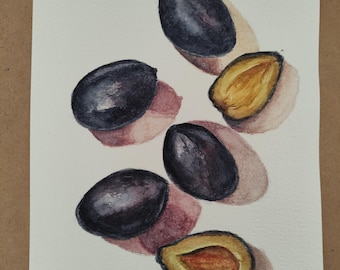 静物画、抽象静物水彩画、抽象表現主義アート、ジム・ラガッセ水彩画家