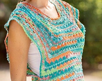 Patrón de top de encaje de crochet: Ropa de verano Lahaina (tallas S-2XL)