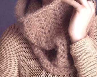 PATRÓN DE TEJIDO para cuello, cuello de encaje, tejido fácil