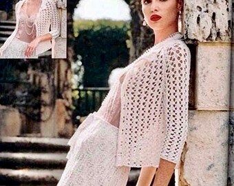Abito in pizzo MODELLO MAGLIA, set vintage, cardigan in pizzo, gonna, abiti da donna. Tutte le taglie