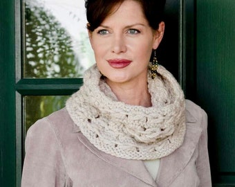 Chunky cowl KNITTING PATTERN, neck warmer I-cord, easily knit, unisex accessories