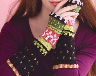Muñecas cálidas PATRÓN DE TEJIDO, JACQUARD SIN DEDOS, PULSERAS COLORIDAS, muñecas calientes