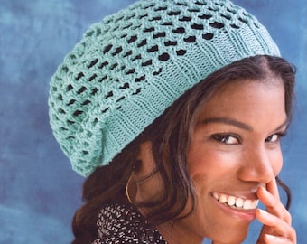 Lace Hat KNITTING PATTERN, easy knit, summer hat