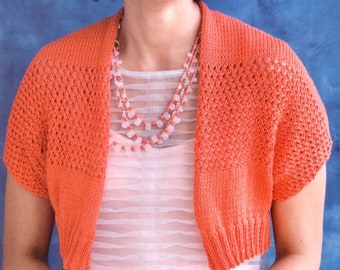 Shrug Bolero KNITTING PATTERN, cocoon shrug, size S-XL