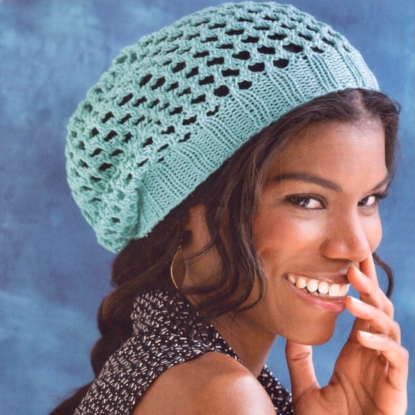 Lace Hat KNITTING PATTERN, easy knit, summer hat