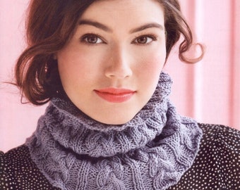 Neck Warmer KNITTING PATTERN, knitting scarf, easy knit, Cowl knitting