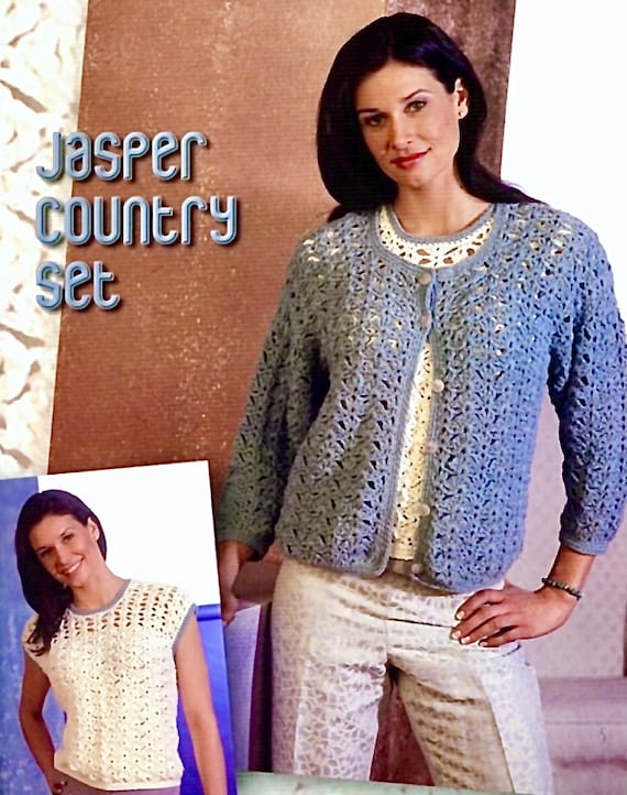 Crochet Lace Cardigan & Top Pattern: Vintage Style (sizes S-XL) - Etsy