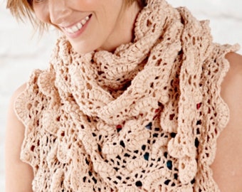 Crochet Lace Shawl Pattern: Summer Beach Wrap (PDF Pattern)