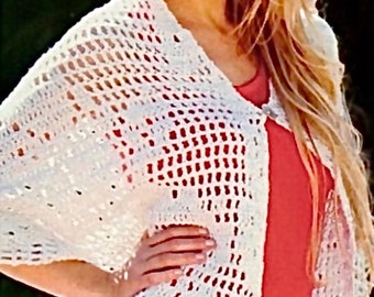 Crochet Wrap Pattern Stole Filet Pattern Crochet Poncho Roses filet chart pattern