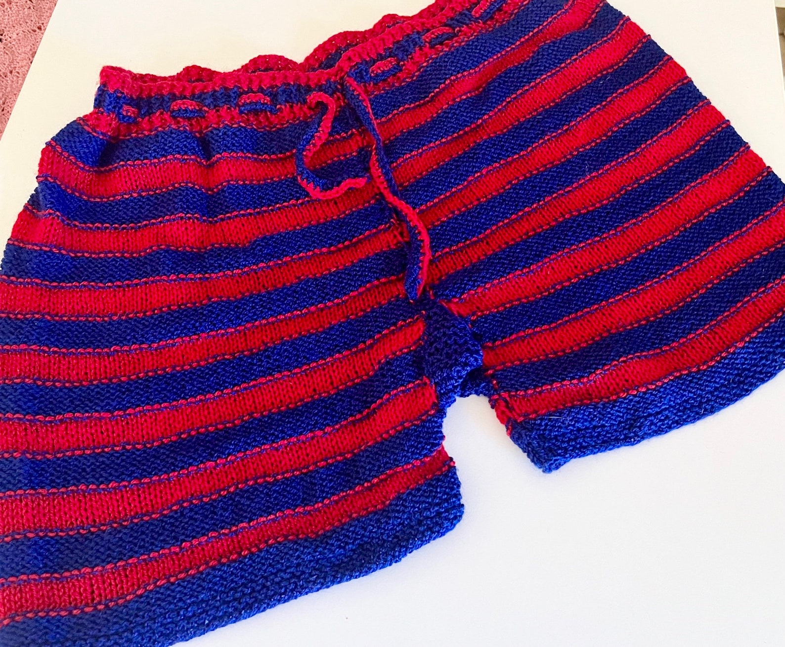 Shorts Mens KNITTING PATTERN Easy Knit Shorts Unisex Basic Etsy