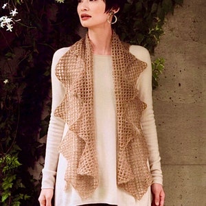 Crochet Scarf Pattern Mesh Scarf Crochet Lace Stole Women Accessories Beginners pattern