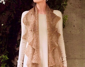 Patrón De Bufanda De Ganchillo Bufanda De Rejilla Estola De Encaje De Ganchillo Accesorios De Mujer Patrón Para Principiantes