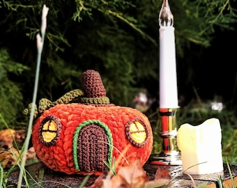 Virkmönster för pumpahus, Amigurumi Thanksgiving-dekor (PDF)
