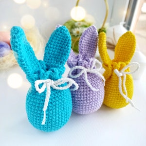 Crochet Bag Pattern, easter decorations, PDF document in English.