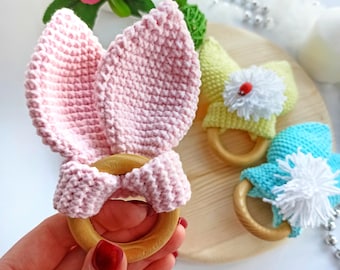 Häkelanleitung für Serviettenringe, Häkelanleitung für Baby Beißring, Häkelanleitung für Osterhase, Häkelanleitung